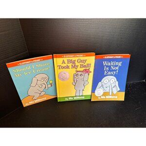 Lot of 3 Mo Willems Elephant and Piggie Books 1st Editiion Hardcover and Softcov